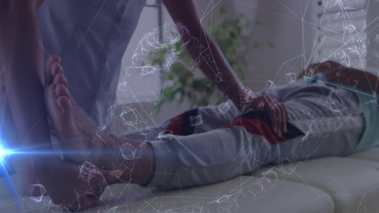 animación de conexiones a través de diversos ejercicios de médicos y pacientes