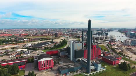 City-aerial-view-over-Copenhagen-HC-Oersted-Power-Station