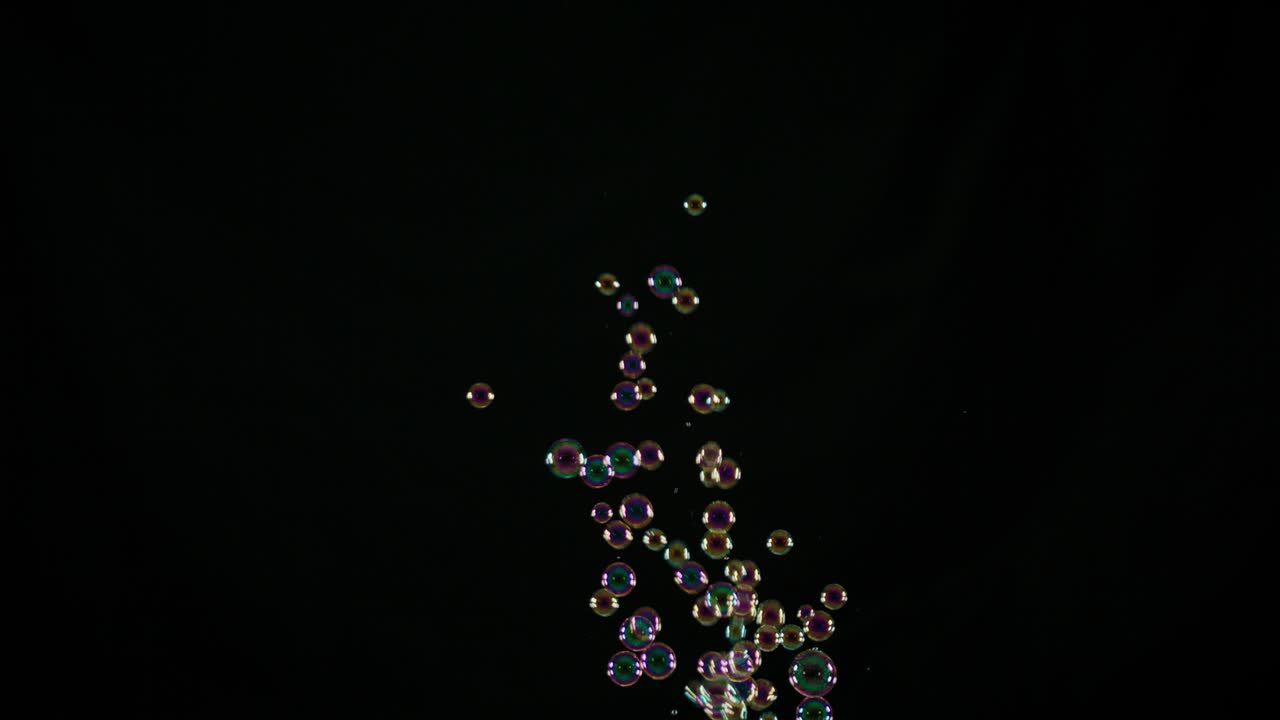 Soup Bubbles Isolated on Black Background