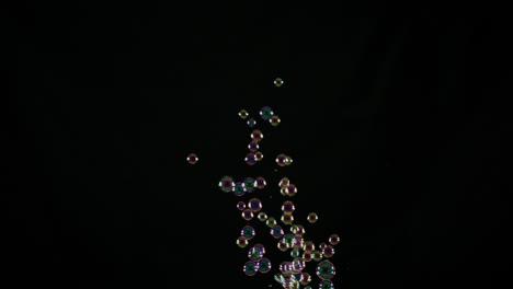 soup bubbles isolated on black background