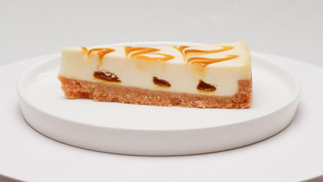 piece of caramel cheesecake