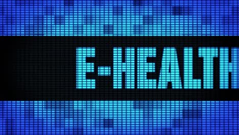 digital display showing health and e-health related information