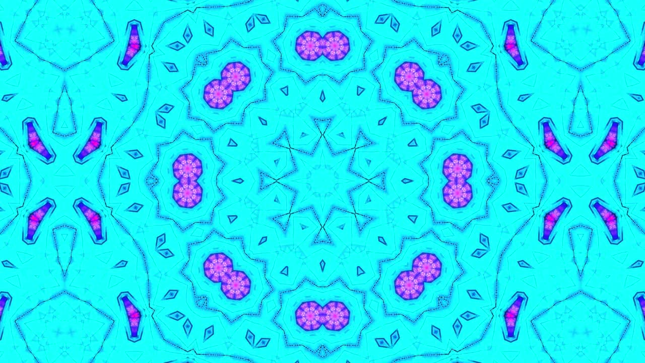 el kaleidoscopio fractal de neno en colores brillantes. el fondo de gráficos de movimiento abstractos. la animación 3d abstracta de bucle sin costuras.