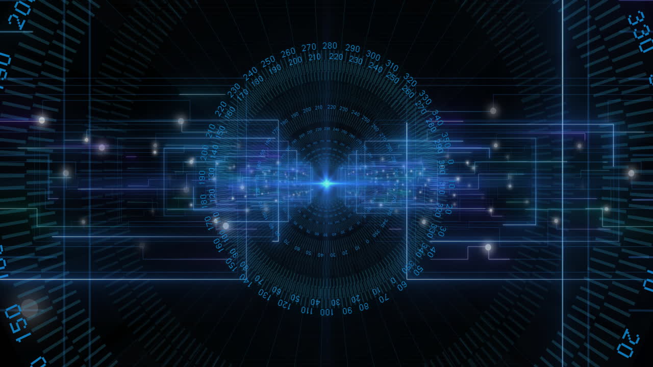 디지털 데이터 프로세싱으로 스 스캔의 애니메이션