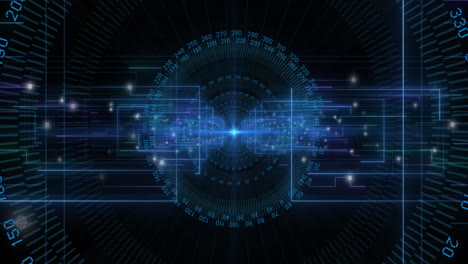 animation of scope scanning with digital data processing