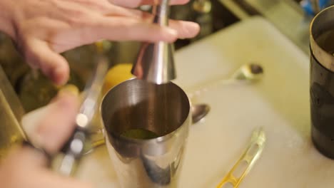 bartender preparing cocktails