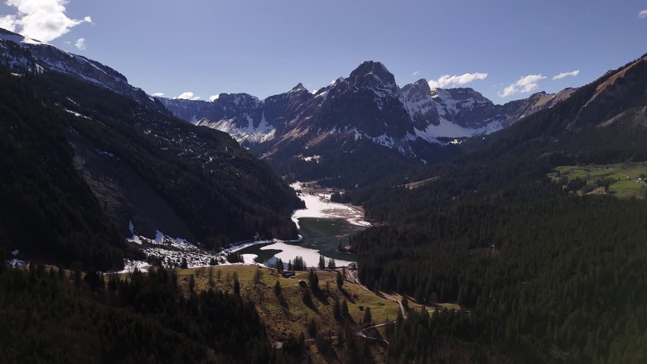 Obersee lake Glarus Switzerland Oberseealp Swiss Alps mountains landscape