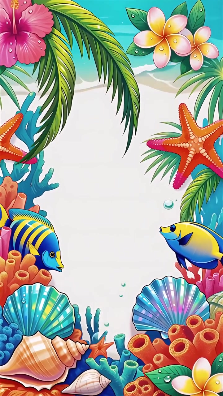 Tropical Summer Background Animation 4K