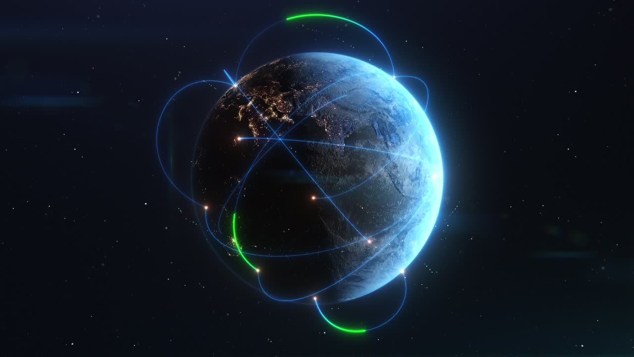 abstract conexiones a la tierra en 3d