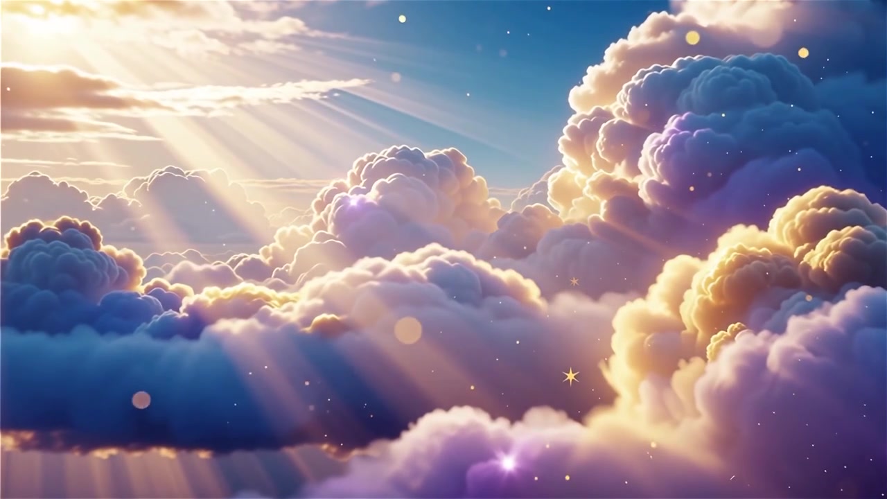 Christian Heavenly Light Worship Background