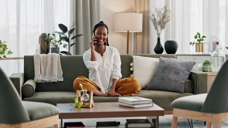 black woman on sofa, relax