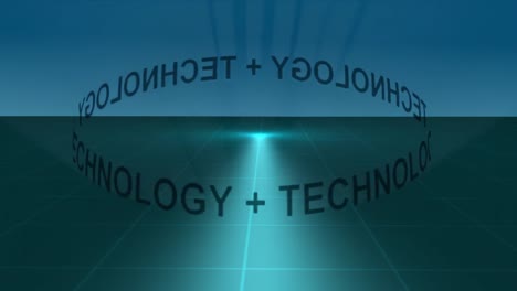 animación de stock de una órbita tecnológica