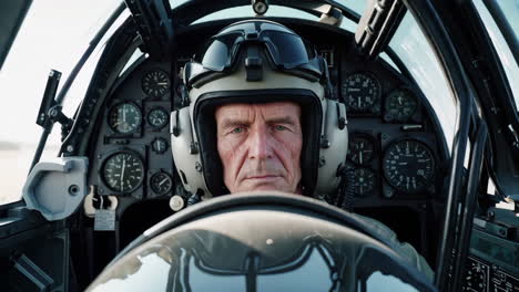 piloto en la cabina