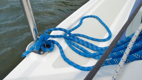 yacht rope tackle during the voyage or cruise