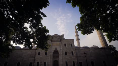 the suleiman mosque overlooking the bosporus in istanbul, turkey