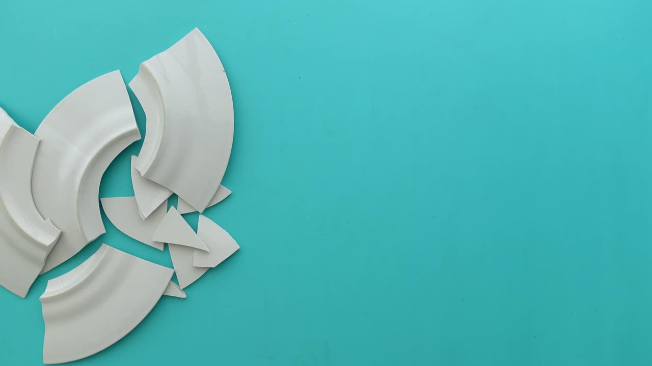 Broken Plate Pieces