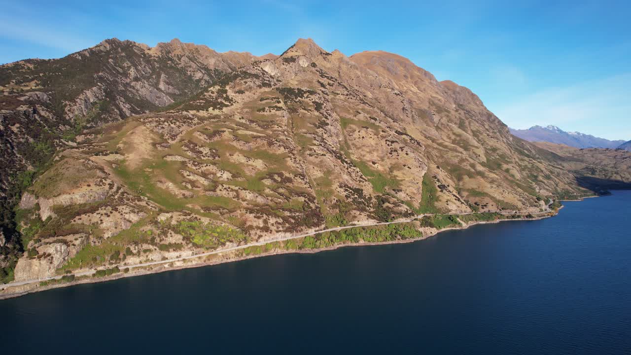 Drone Shot Of Lake Hāwea On The South Island, New Zealand