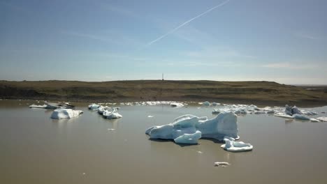 icebergs in a glacial lagoon, iceland