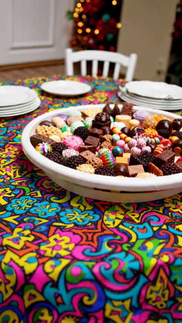 assorted candy display on a table