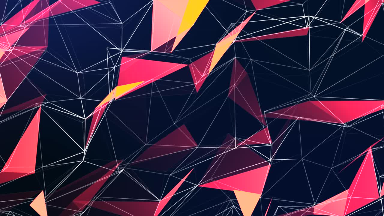 Colorful low poly colored triangles gradient loop background texture polygonal cell phone marketing