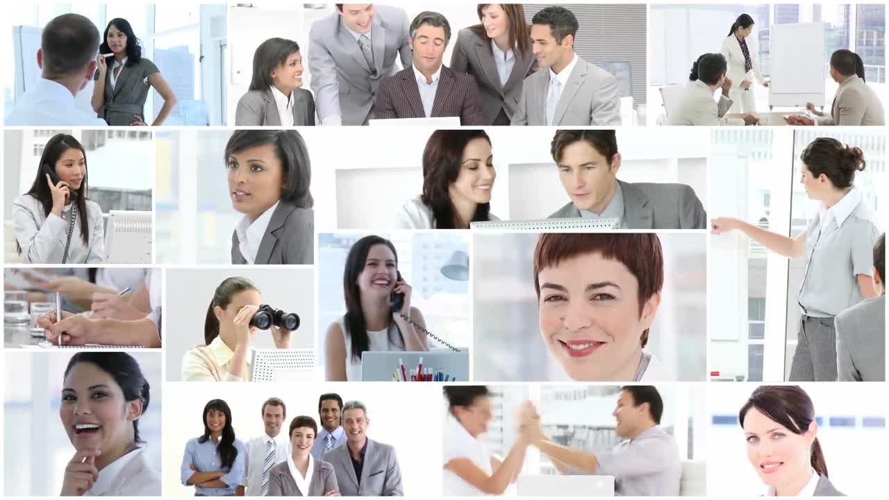 일 하는 사람 들 의 hd 비디오 몽타지