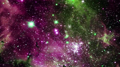 Greenish-purple-nebula-clouds-float-in-the-star-studded-universe