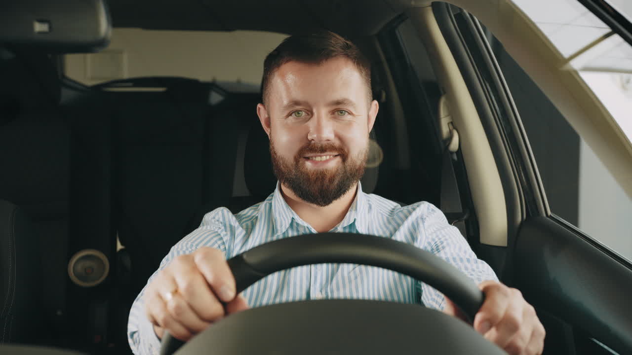 Man Driving a Car