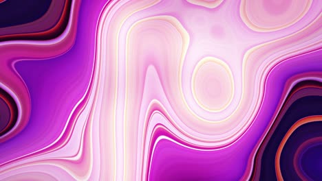4k animación en bucle. fondo ondulado abstractamente colorido en colores rosado brillante, púrpura y azul. papel tapiz moderno de colores. renderización 3d. animación abstracta de bucle elegante flujo ondulado multicolor.