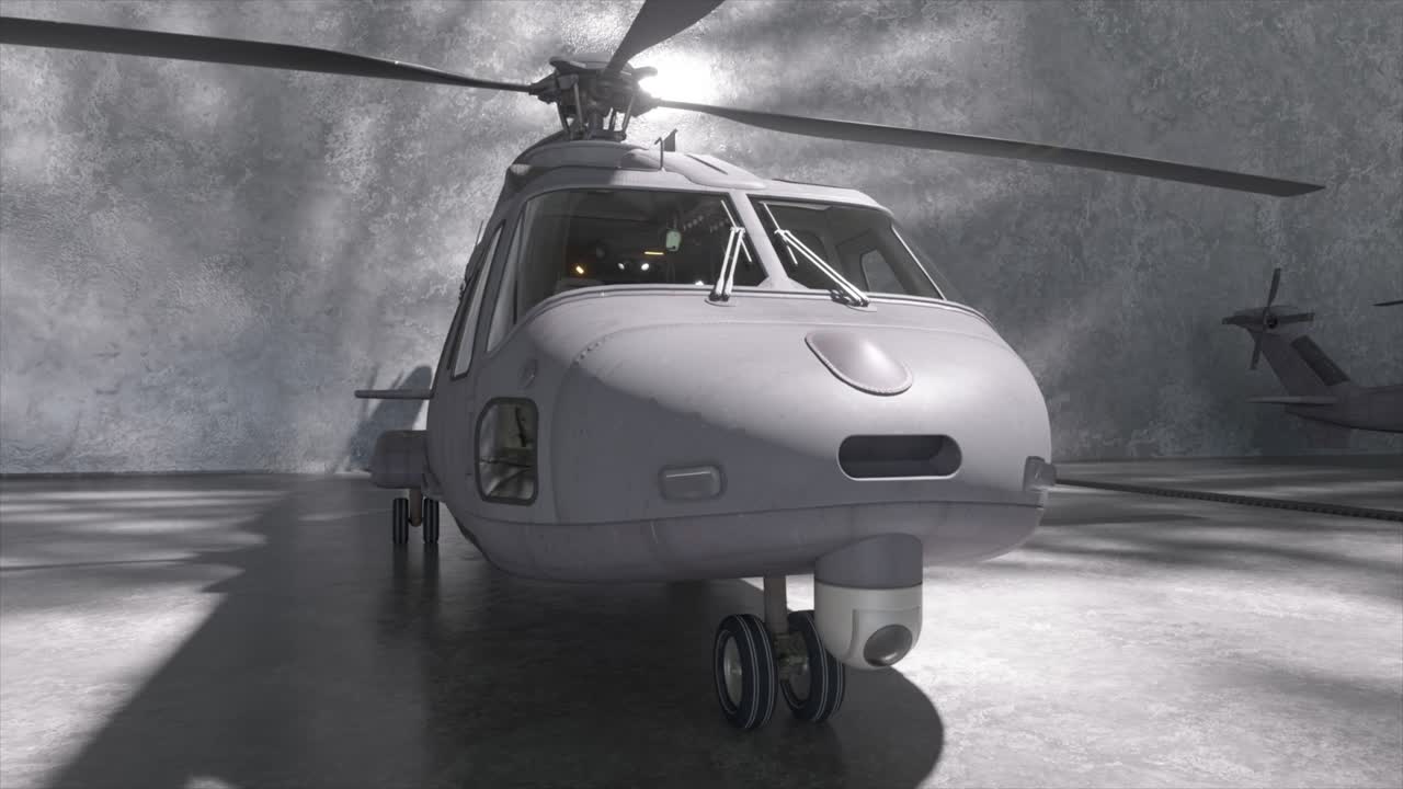 군용 헬리터는 거에 있습니다.