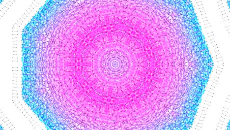 animación de fondo poli bajo de 4k en bucle. animación 3d sin costuras en estilo poli bajo geométrico moderno con colores de gradiente. fondo rojo azul simple creativo. v 4 estructura circular con cuadrícula