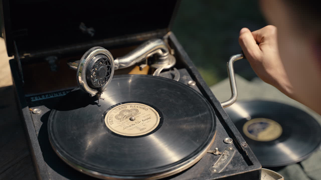 빈티지 레코드 플레이어