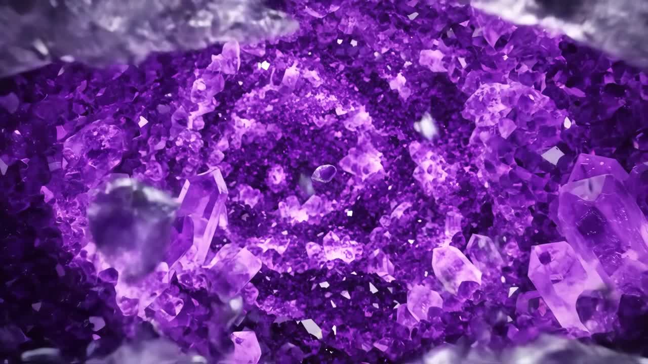 Purple Crystal Formation