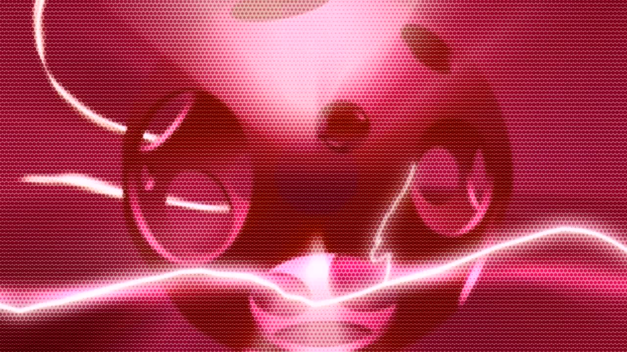 핵분자, 원자, 방사능, 전력, 에너지를 보여주는 애니메이션 모션 배경