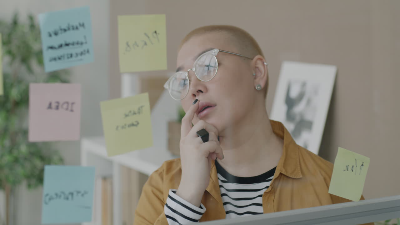 Woman Deep in Thought at Office