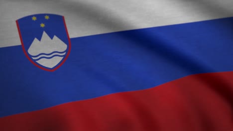 waving slovenian flag