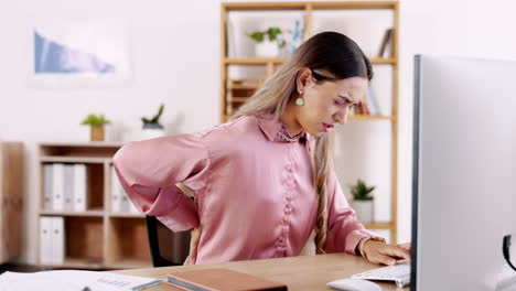 Stress,-Burnout-Und-Eine-Frau-Mit-Rückenschmerzen