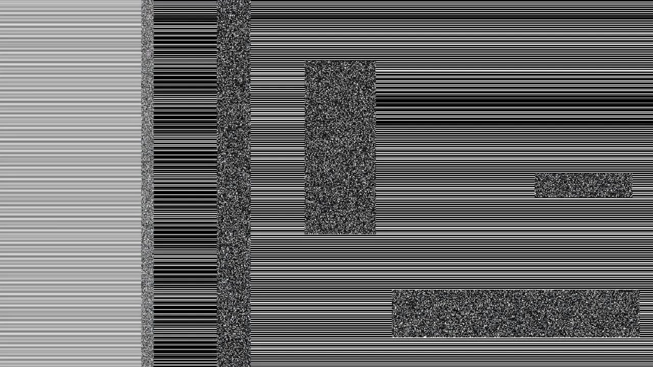 Intermittent glitch effect, black and white malfunction interference display effect