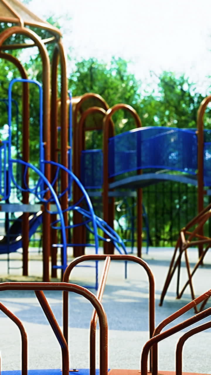 Bright and inviting playground filled with colorful structures for fun play