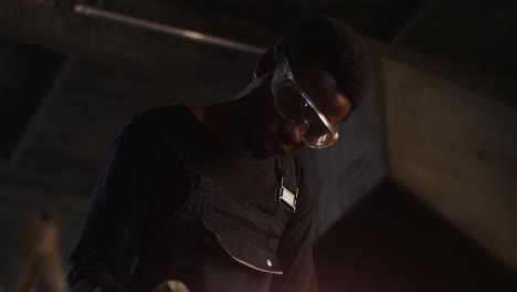 blacksmith working in a workshop