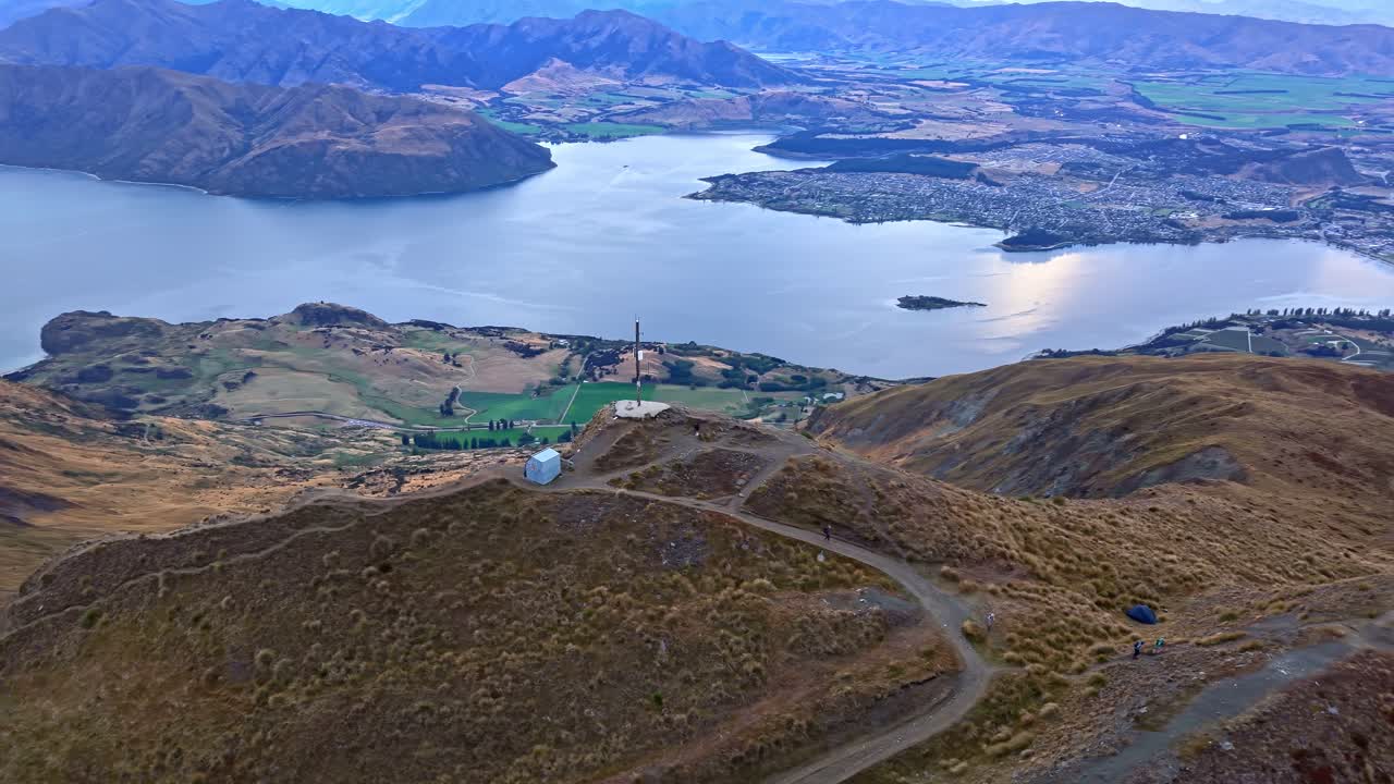 Roys Peak view over Lake Wanaka, Central Otago, New Zealand at sunset