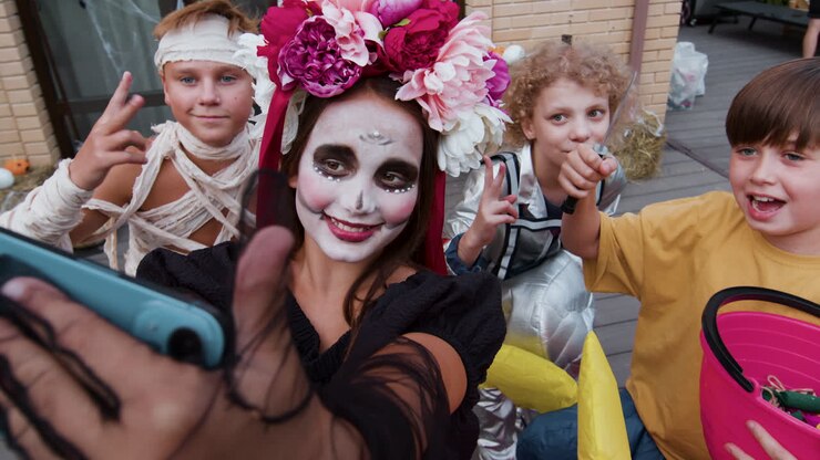 Kids on Halloween