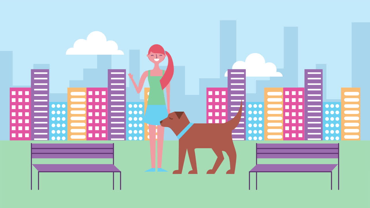 개 성격의 젊은 여성