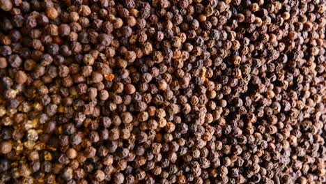 primer plano de granos de pimienta negra