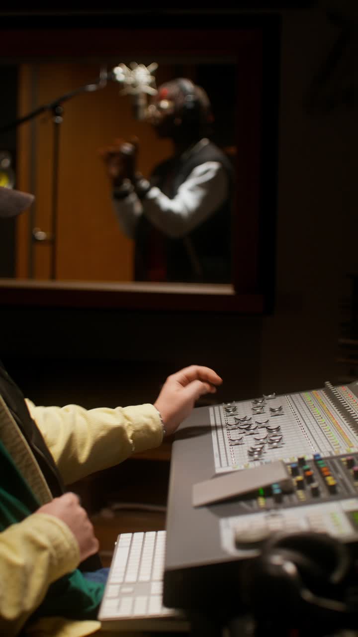 sesión de grabación de estudio de música