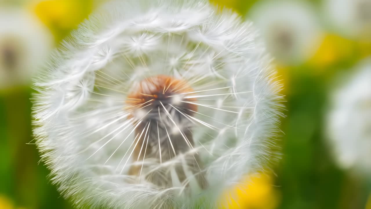 primer plano de una cabeza de semilla de diente de león