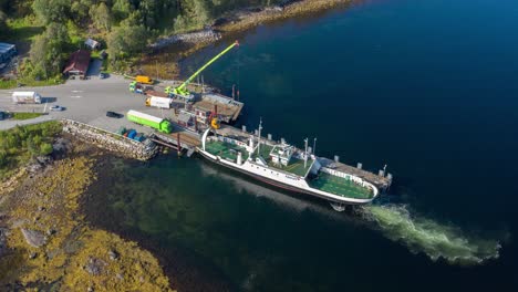 aerial view of the kanestraum ferry quay