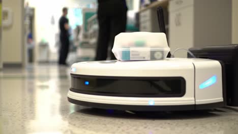 innovative hospital environment: autonomous robot navigating patient care area to assist healthcare staff in a modern medical setting