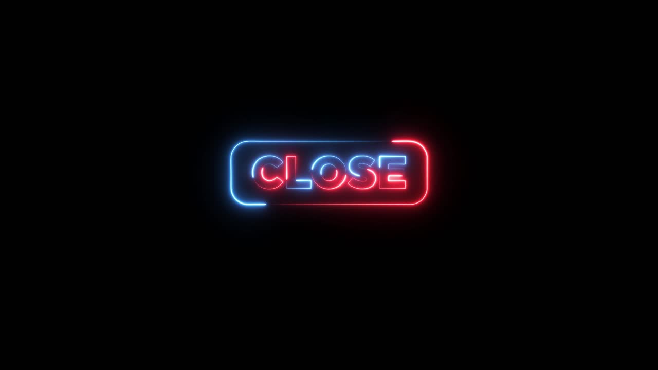 Neon Close Sign