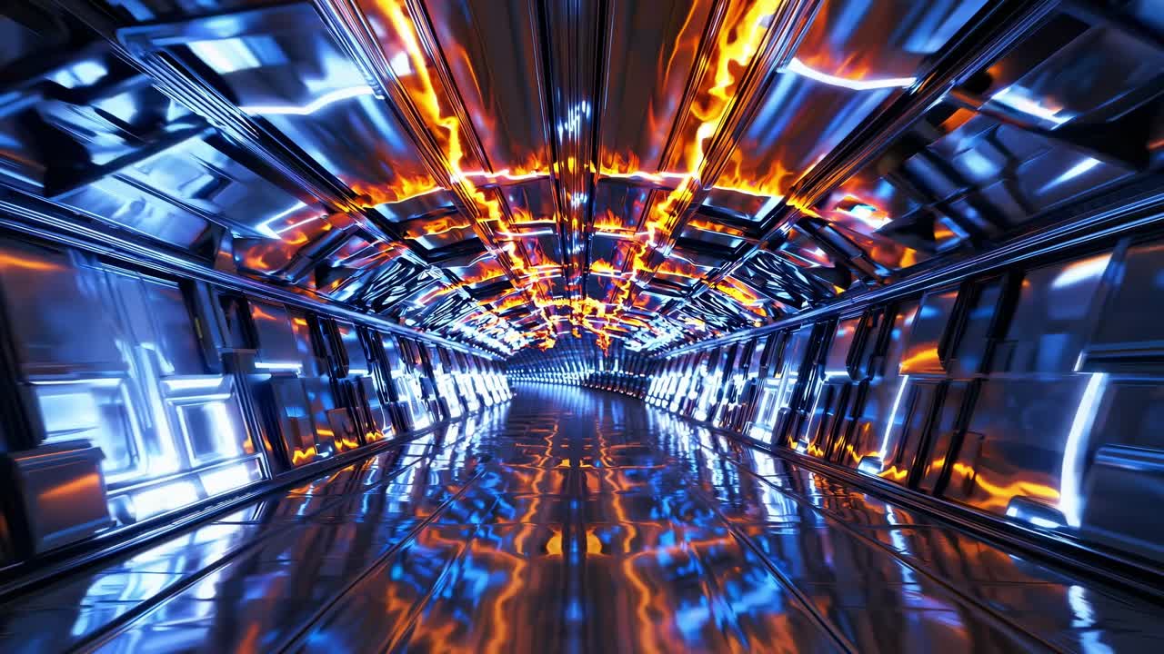 el túnel futurista de ciencia ficción