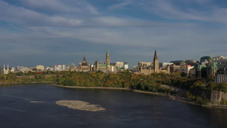 parliament hill ottawa canada aerial view
